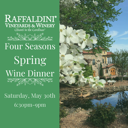 Four Seasons Spring Wine Dinner - Saturday, May 30th, 2026, 6:30pm-9:00pm