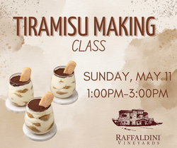 Tiramisu Making Class: Sunday, May 11, 2025